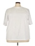 Trendy Queen Solid Ivory Short Sleeve Turtleneck Size 3X - photo 1