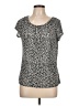 Alfani Black Short Sleeve Top Size L - photo 1