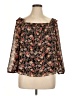 Eclair 100% Polyester Black 3/4 Sleeve Blouse Size XL - photo 1