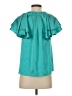 Trina Turk Teal Short Sleeve Blouse Size XS - photo 2