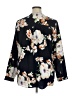 Shein Floral Black 3/4 Sleeve Blouse Size 0X - photo 2