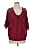 rue21 100% Polyester Burgundy 3/4 Sleeve Blouse Size M - photo 1