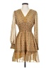 Leon Max 100% Polyester Paisley Tan Casual Dress Size XS - photo 1