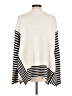 Unbranded 100% Acrylic Stripes White Turtleneck Sweater Size M - photo 2