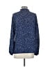 DKNY 100% Polyester Polka Dots Blue Long Sleeve Blouse Size S - photo 2