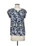 Collective Concepts Blue Short Sleeve Blouse Size XS - photo 1
