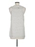 CAbi 100% Polyester Silver Sleeveless Blouse Size M - photo 2