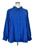 Susan Graver 100% Polyester Blue 3/4 Sleeve Blouse Size 3X - photo 1
