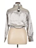Fashion Nova 100% Polyester Metallic Silver Long Sleeve Blouse Size XL - photo 2