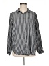 Torrid Stripes Gray Long Sleeve Button-Down Shirt Size 1X Plus (1) - photo 1