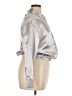 Fashion Nova 100% Polyester Metallic Silver Long Sleeve Blouse Size XL - photo 4