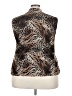 TanJay 100% Polyester Animal Print Brown Sleeveless Blouse Size 3X - photo 2