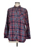 J.Jill 100% Cotton Plaid Red Long Sleeve Button-Down Shirt Size M - photo 1