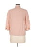 A. Cheng Pink 3/4 Sleeve Button-Down Shirt Size M - photo 2