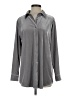 Soft Surroundings Metallic Gray Long Sleeve Blouse Size S - photo 1