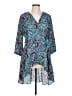 Torrid 100% Polyester Paisley Blue Casual Dress Size Lg Plus (0) - photo 1