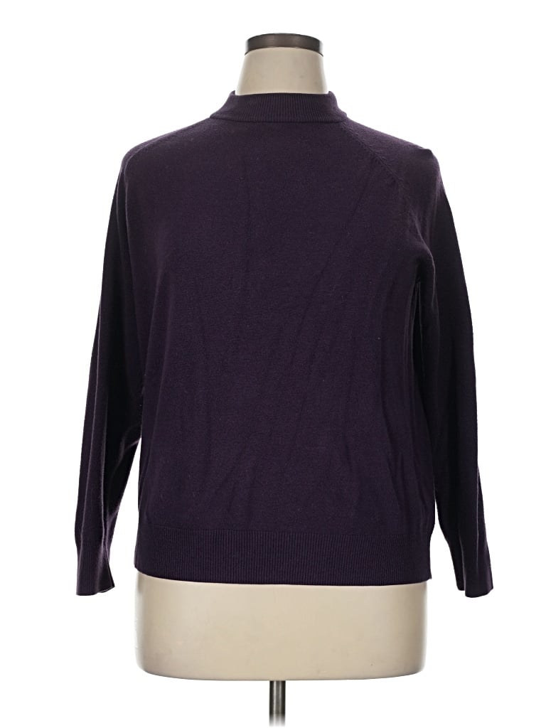 Pre-owned Carolyn Taylor Turtleneck Sweater In Purple