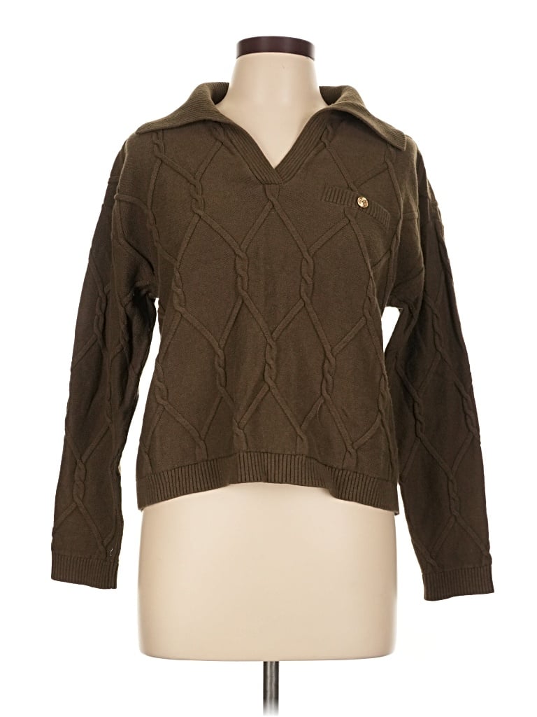 Pre-owned Talbots Pullover Sweater In Brown