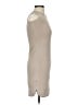 Kyra 100% Polyester Solid Tan Casual Dress Size M - photo 4