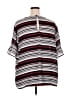Como Blu 100% Polyester Stripes Black Short Sleeve Blouse Size 3X - photo 2
