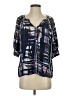 Eight Sixty Blue Short Sleeve Blouse Size S - photo 1