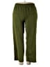 Poof! Solid Green Casual Pants Size XXL - photo 2