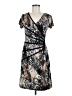 En Focus Studio Animal Print Silver Cocktail Dress Size 8 - photo 1