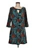 Aryeh Paisley Teal Casual Dress Size M - photo 1