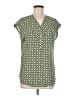 Tamara H. 100% Polyester Green Short Sleeve Blouse Size M - photo 1