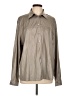 Gantos Metallic Gray Long Sleeve Button-Down Shirt Size L - photo 1