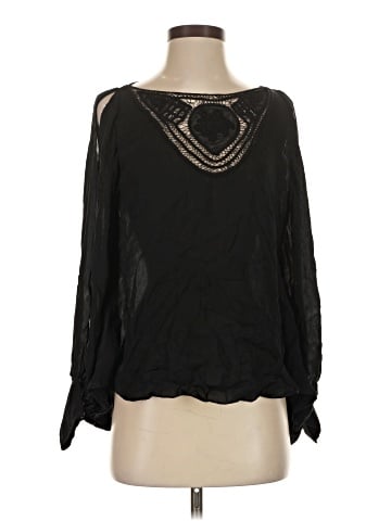 Haute Hippie Long Sleeve Silk Top (view 1)