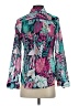 Talbots 100% Cotton Print Teal Long Sleeve Blouse Size XS - photo 2