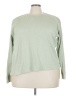 Denim & Co 100% Cotton Green Sweatshirt Size 2X - photo 1