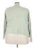 Denim & Co 100% Cotton Green Sweatshirt Size 2X - photo 2