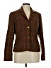 J. McLaughlin 100% Silk Tweed Brown Silk Blazer Size 8 - photo 1