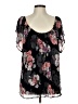 Torrid Black Short Sleeve Blouse Size Lg Plus (0) - photo 1