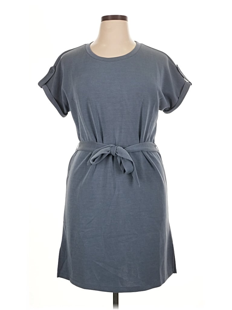 Pre-owned Cable & Gauge Casual Dress In Gray