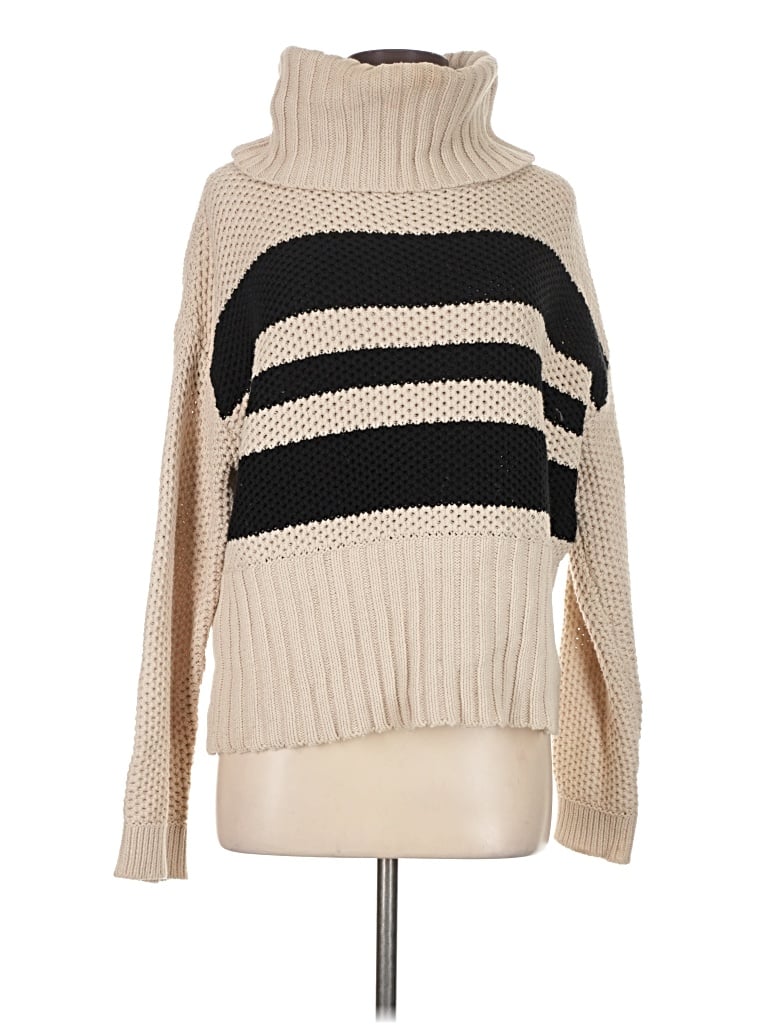 Pre-owned Chaser Turtleneck Sweater In Brown