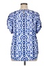 Rose & Thyme 100% Rayon Blue Short Sleeve Blouse Size 1X - photo 2