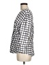 Buki 100% Polyester Checkered-gingham Gray 3/4 Sleeve Blouse Size M - photo 5