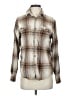 George Plaid Brown Long Sleeve Button-Down Shirt Size S - photo 1