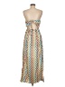 Shein 100% Polyester Chevron-herringbone Tan Casual Dress Size 6 - photo 2