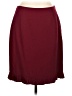 Bloomingdale's 100% Polyester Solid Burgundy Formal Skirt Size 12 - photo 1