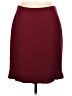 Bloomingdale's 100% Polyester Solid Burgundy Formal Skirt Size 12 - photo 2