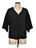 Spense Polka Dots Black 3/4 Sleeve Blouse Size L - photo 1