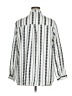 Unbranded Stripes Silver 3/4 Sleeve Blouse Size XL - photo 2