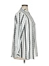 Unbranded Stripes Silver 3/4 Sleeve Blouse Size XL - photo 4