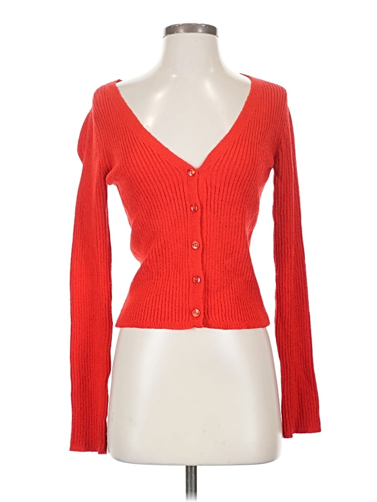 Pre-owned Dynamite Long Sleeve Top Red Sweetheart Neckline Tops