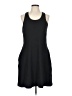 Eddie Bauer Solid Black Casual Dress Size L - photo 1