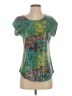 Crosby 100% Rayon Green Short Sleeve Blouse Size S - photo 1